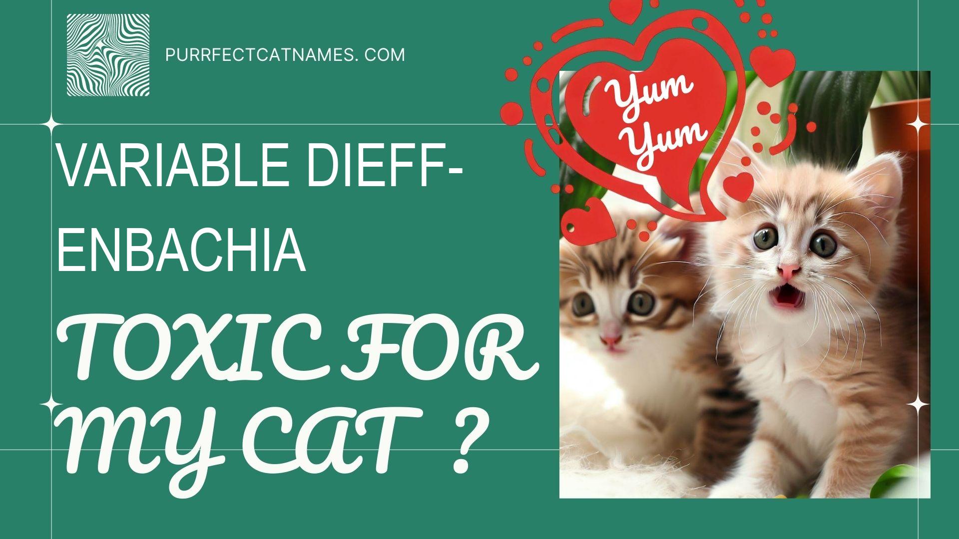IsVariable Dieffenbachia plant toxic for your cat